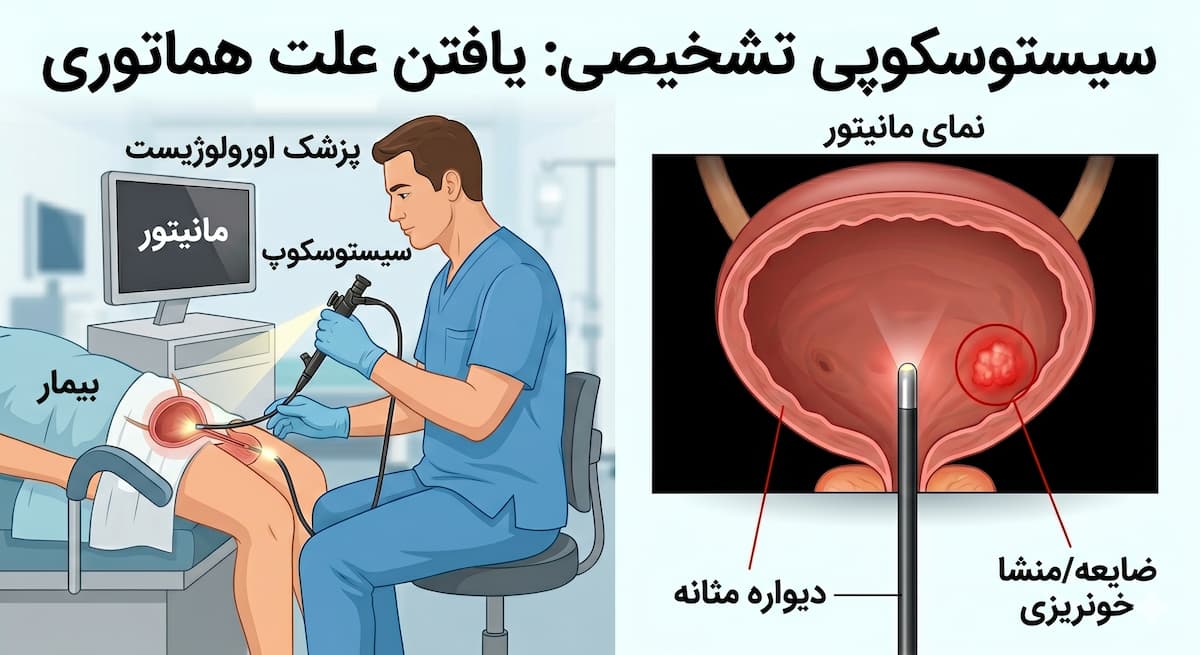 سیستوسکوپی، روش طلایی تشخیص علت خون در ادرار توسط متخصص اورولوژی