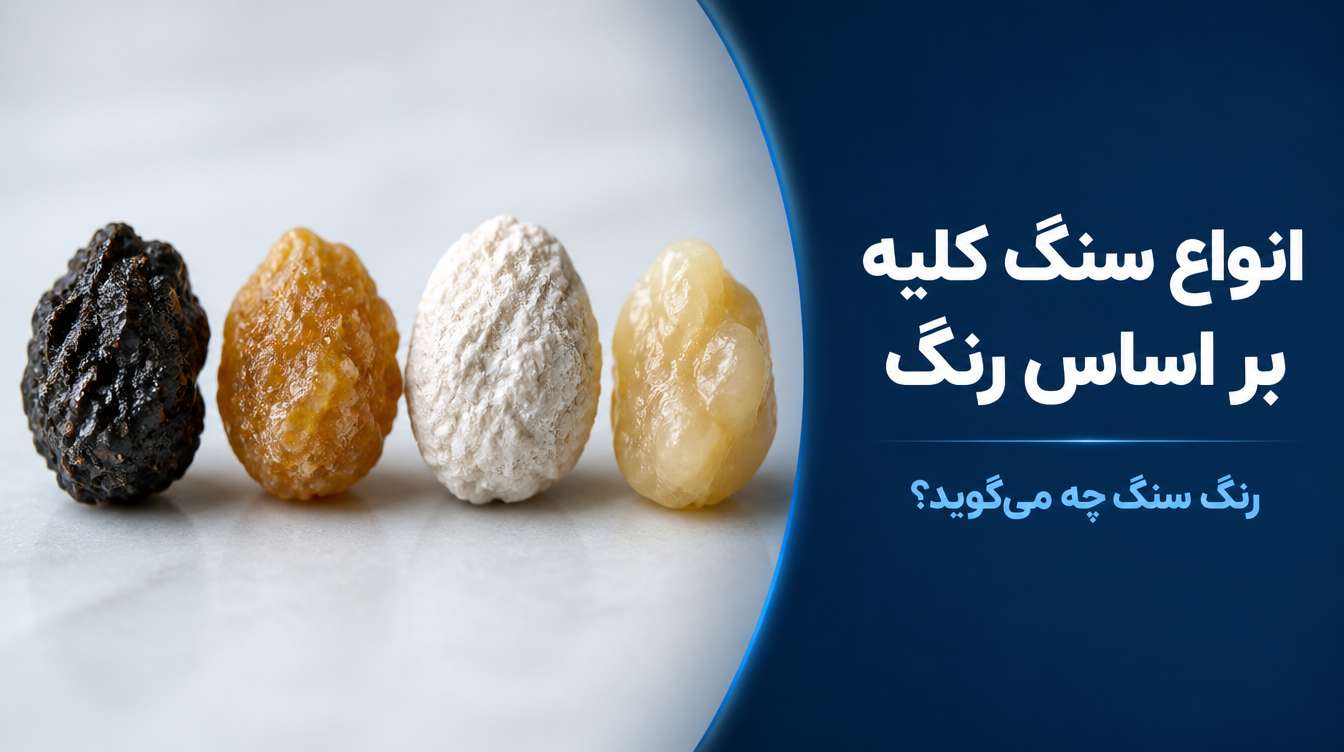 انواع سنگ کلیه بر اساس رنگ